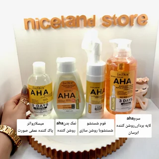 پک روشن کنندگی پوست aha بسته ۴عددی